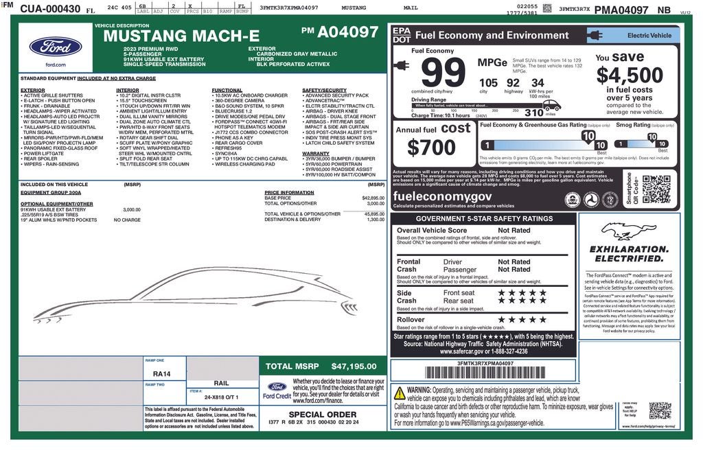2023 Ford Mustang Mach-E Premium