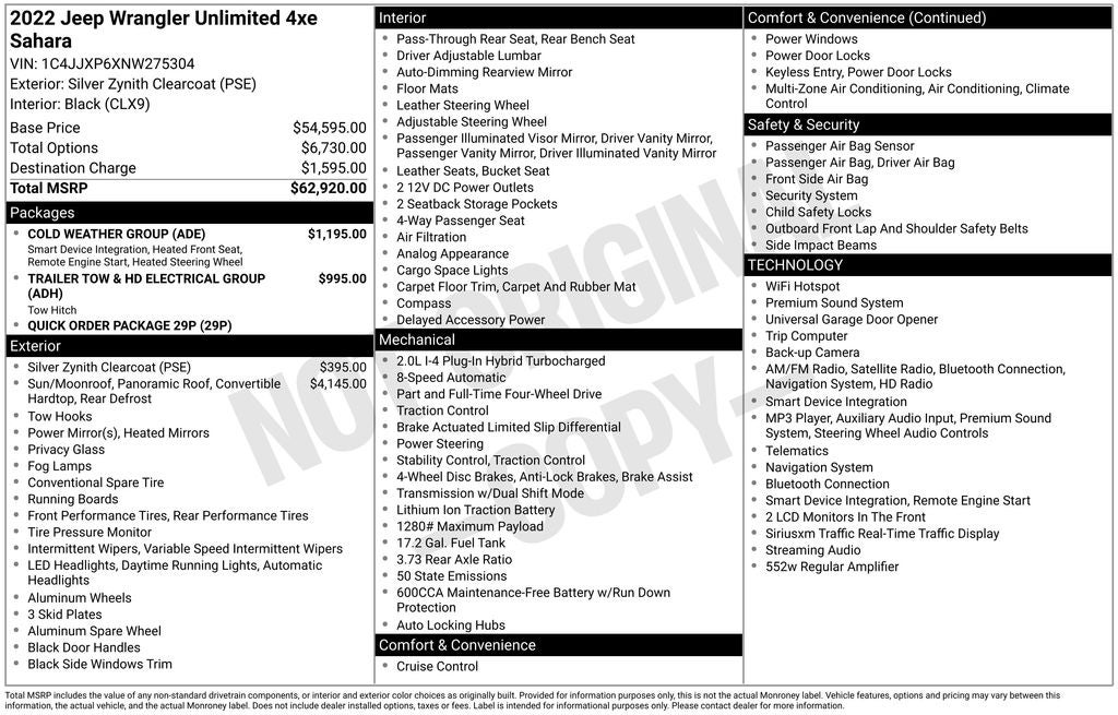 2022 Jeep Wrangler 4xe Unlimited Sahara 4x4