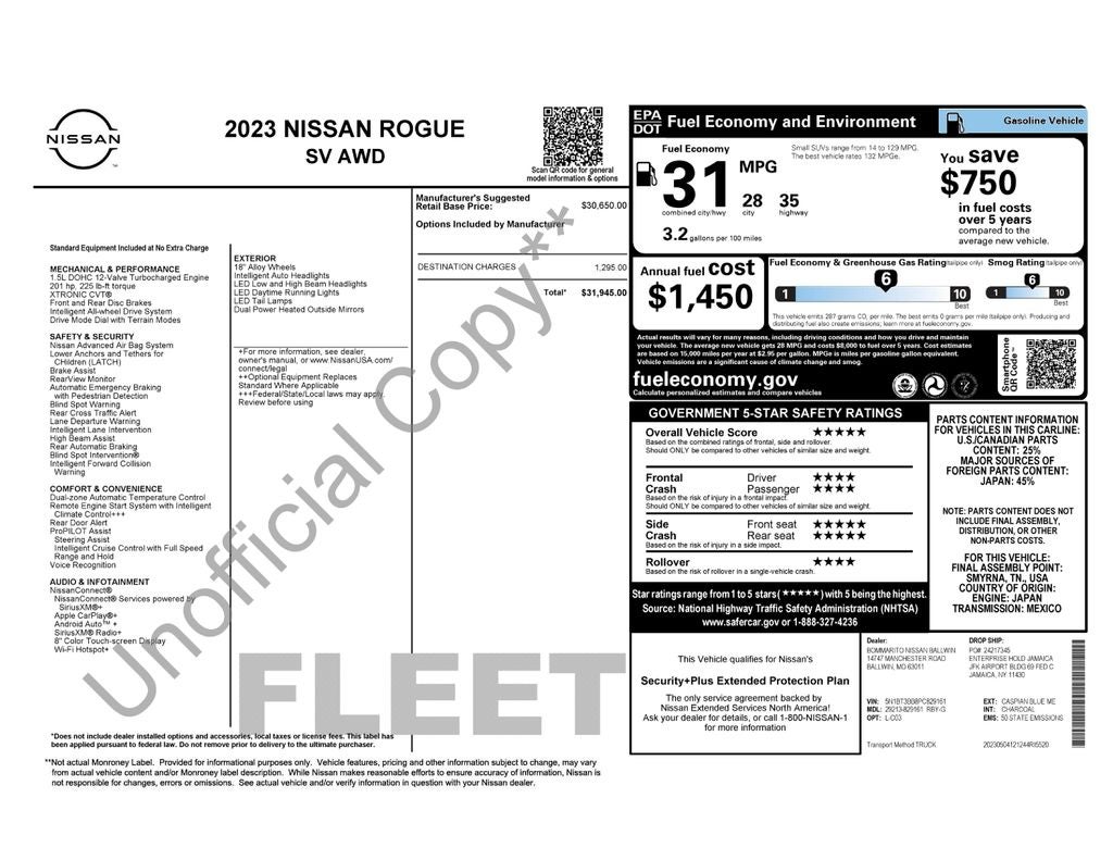 2023 Nissan Rogue SV Intelligent AWD