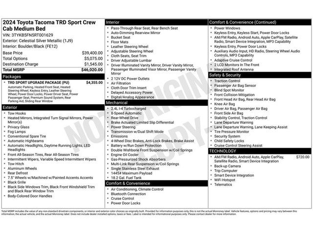 2024 Toyota Tacoma TRD Sport