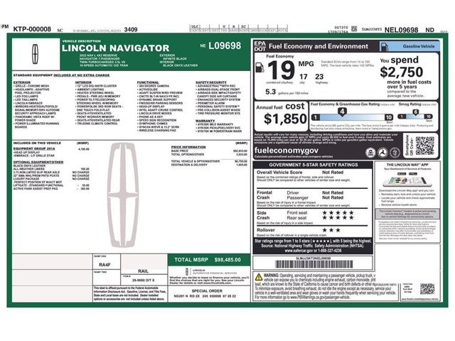 2022 Lincoln Navigator L Reserve