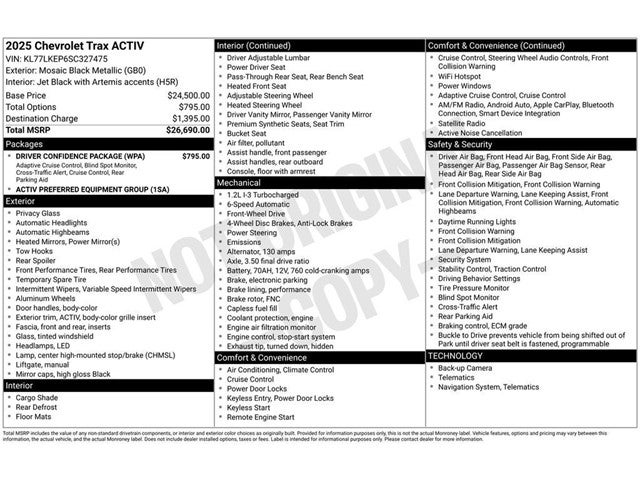 2025 Chevrolet Trax ACTIV