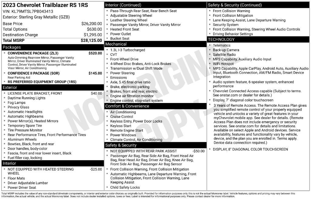 2023 Chevrolet TrailBlazer RS