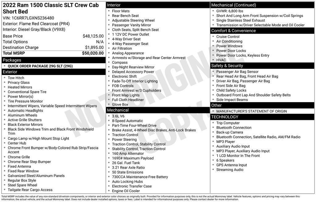 2022 RAM 1500 Classic SLT