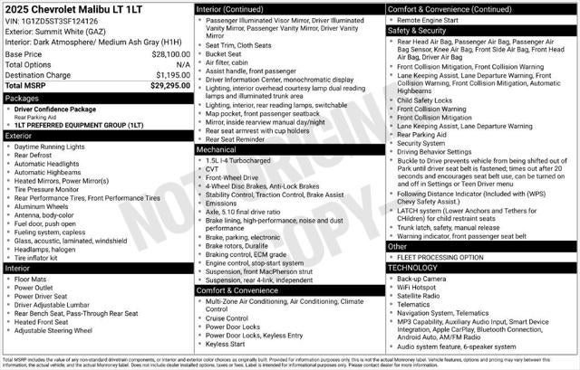 2025 Chevrolet Malibu FWD 1LT