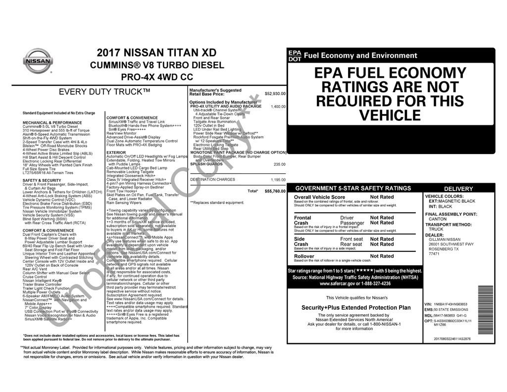 2017 Nissan TITAN XD PRO-4X Diesel