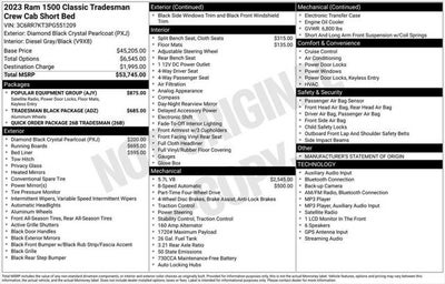 2023 RAM 1500 Classic Tradesman Crew Cab 4x4 5'7' Box