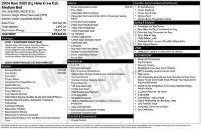 2024 RAM Ram 2500 Big Horn Crew Cab 4x4 6'4' Box