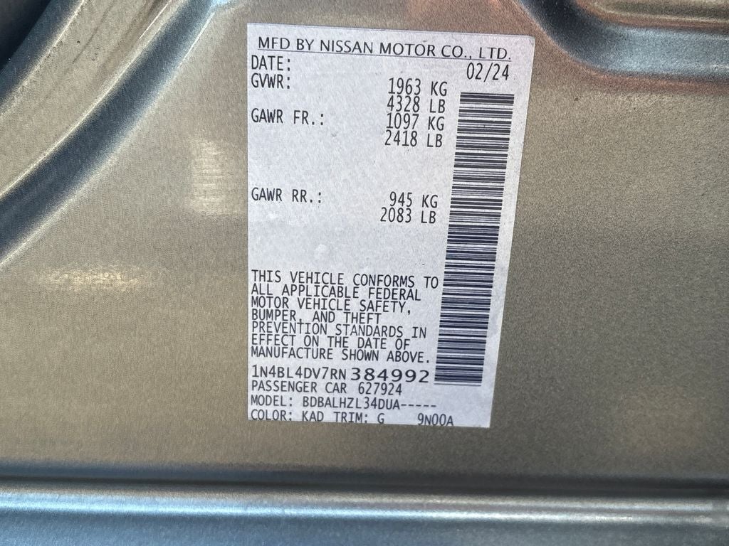 2024 Nissan Altima 2.5 SV