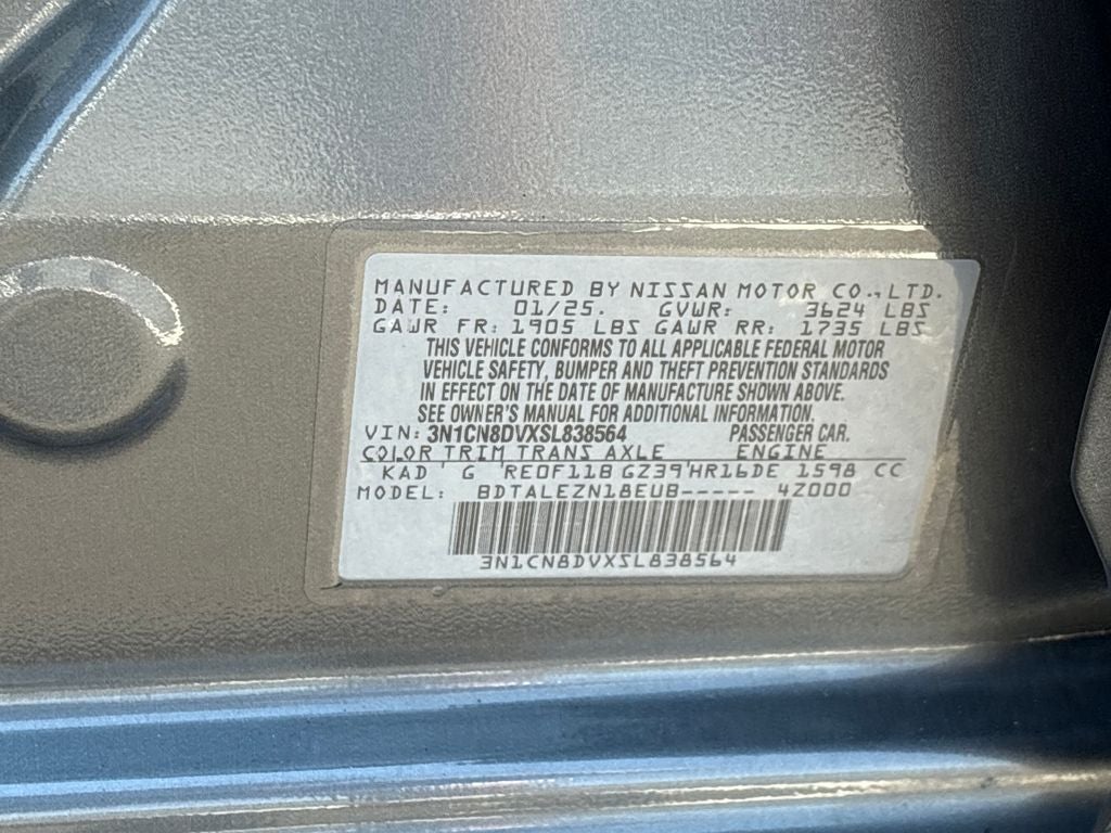 2025 Nissan Versa 1.6 S