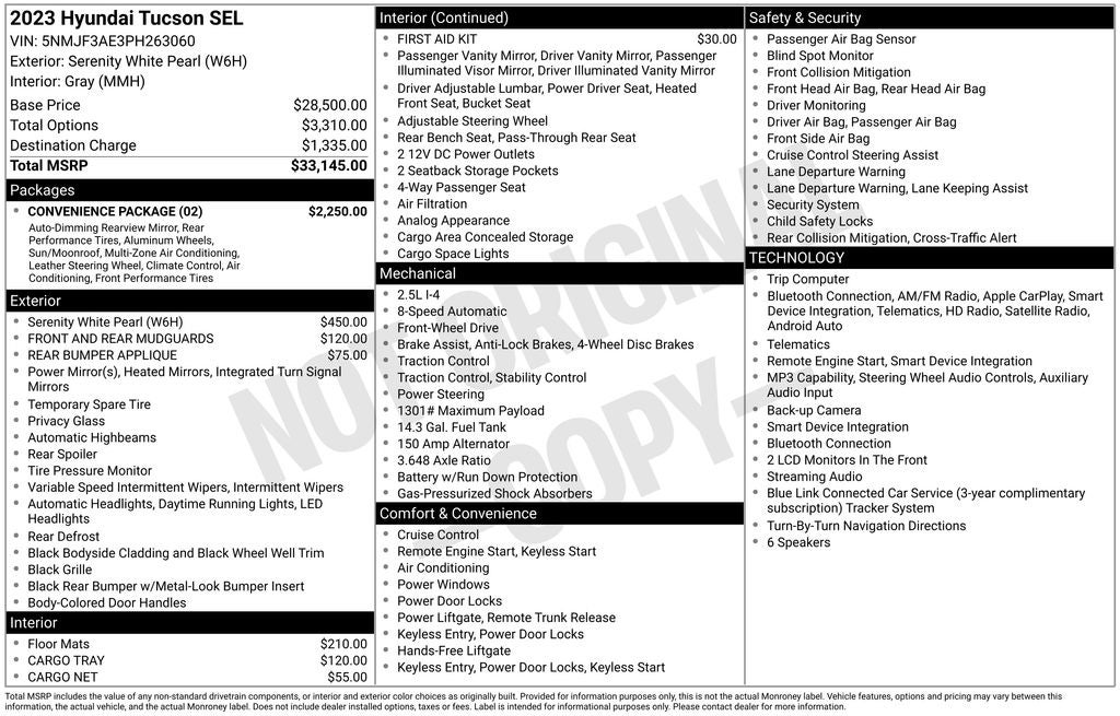 2023 Hyundai Tucson SEL Convenience