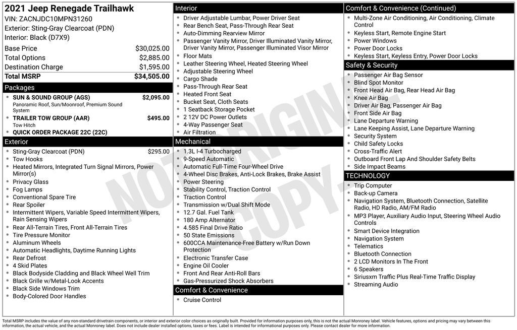 2021 Jeep Renegade Trailhawk