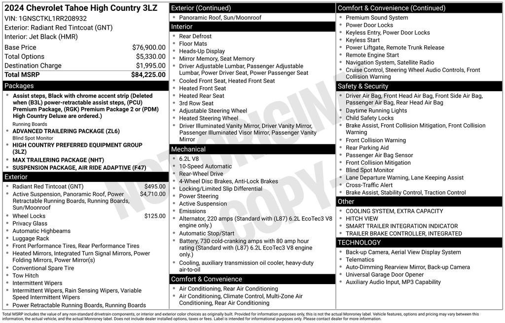 2024 Chevrolet Tahoe High Country