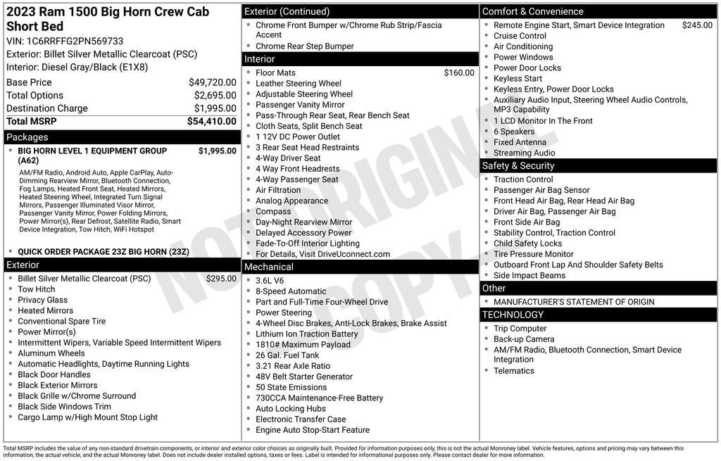 2023 RAM 1500 Big Horn