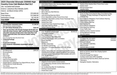 2025 Chevrolet Silverado 2500 HD High Country