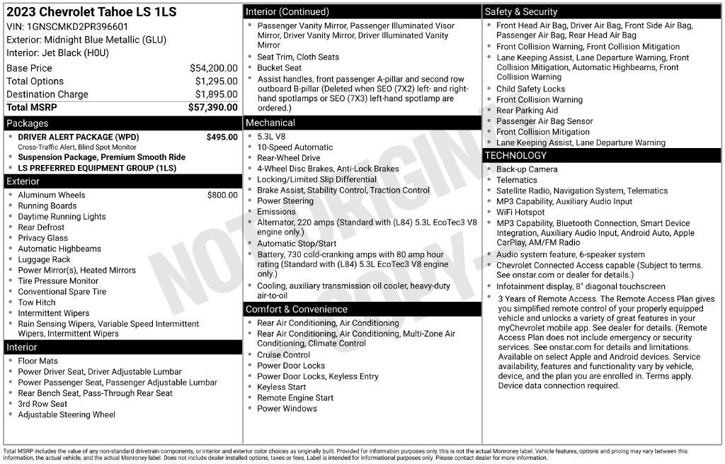 2023 Chevrolet Tahoe LS