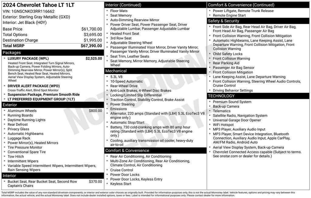 2024 Chevrolet Tahoe Base