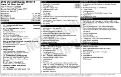 2026 Chevrolet Silverado 1500 LTZ