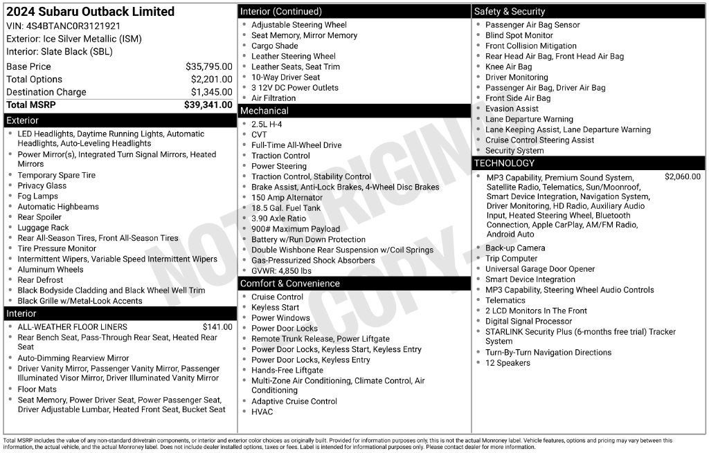 2024 Subaru Outback Limited