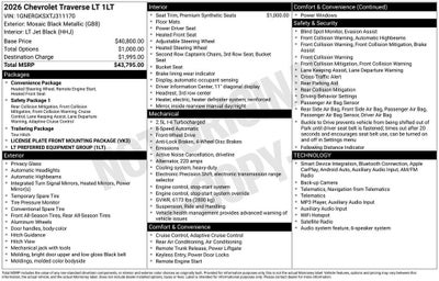 2026 Chevrolet Traverse LT