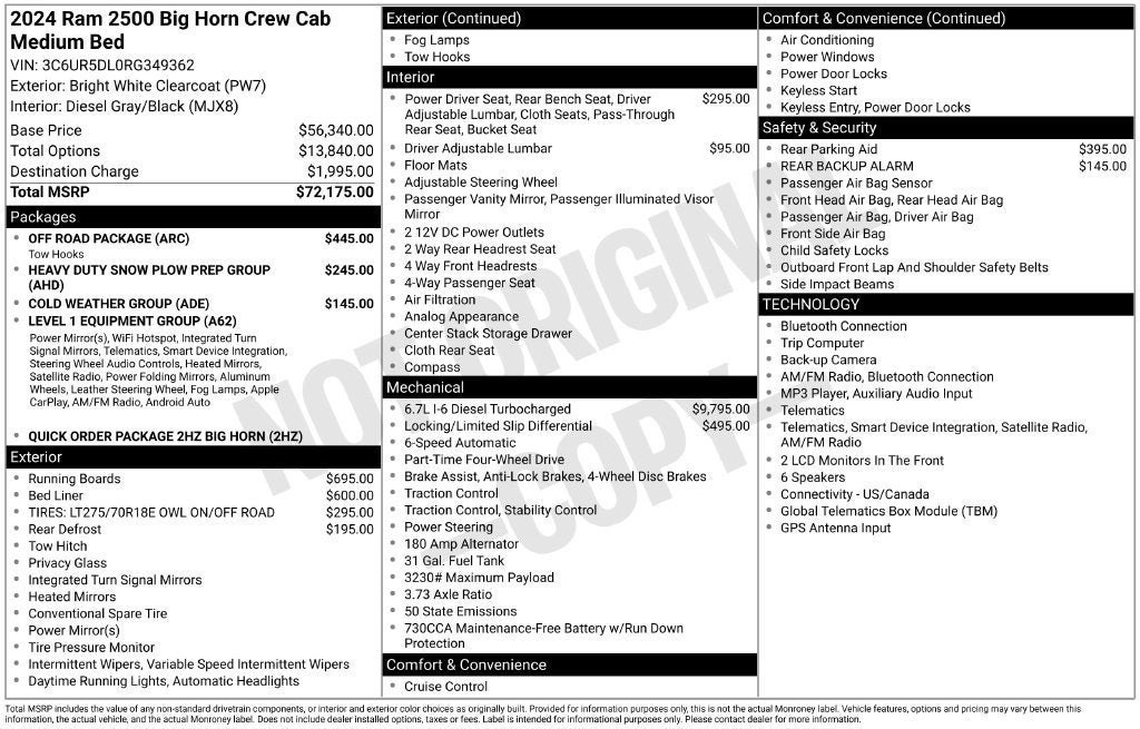 2024 RAM 2500 Big Horn
